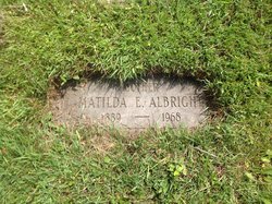 Mrs Matilda Elizabeth <I>Knab</I> Albright 