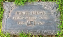 Jennett H <I>Mann</I> Hayes 