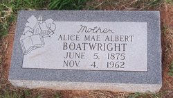 Alice Mae <I>Albert</I> Boatwright 