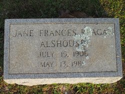 Jane Frances <I>Reagan</I> Alshouse 