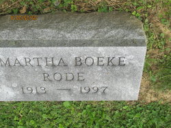 Martha Elizabeth <I>Boeke</I> Rode 