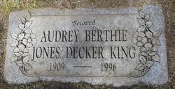 Audrey Berthie <I>Jones Decker</I> King 