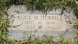 Alice M <I>Staggs</I> Hubbell 