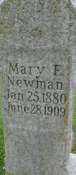 Mrs Mary Ella <I>Richardson</I> Newman 