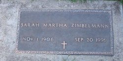Sarah Martha <I>Schatz</I> Zimbelmann 