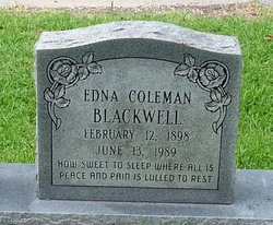 Edna <I>Coleman</I> Blackwell 