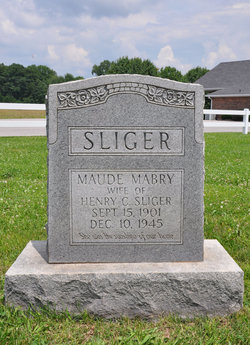 Maude Francis <I>Mabry</I> Sliger 