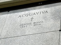 Giovanna “Jennie” <I>Bono</I> Acquaviva 