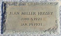 Jean Marie <I>Miller</I> Hussey 