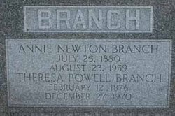 Annie <I>Newton</I> Branch 