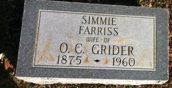 Simmie F <I>Farriss</I> Grider 