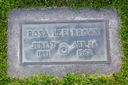 Rosa Lee “Rosella” <I>Dillman</I> Brown 