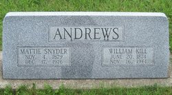 Mattie <I>Snyder</I> Andrews 