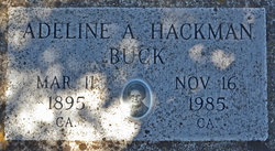 Adeline Augusta <I>Hackman</I> Buck 