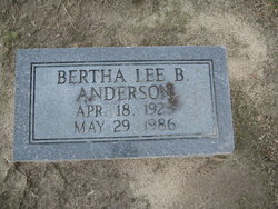 Bertha Lee <I>Batts</I> Anderson 