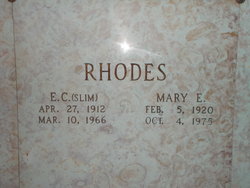 Mary Elizabeth <I>Humphries</I> Rhodes 