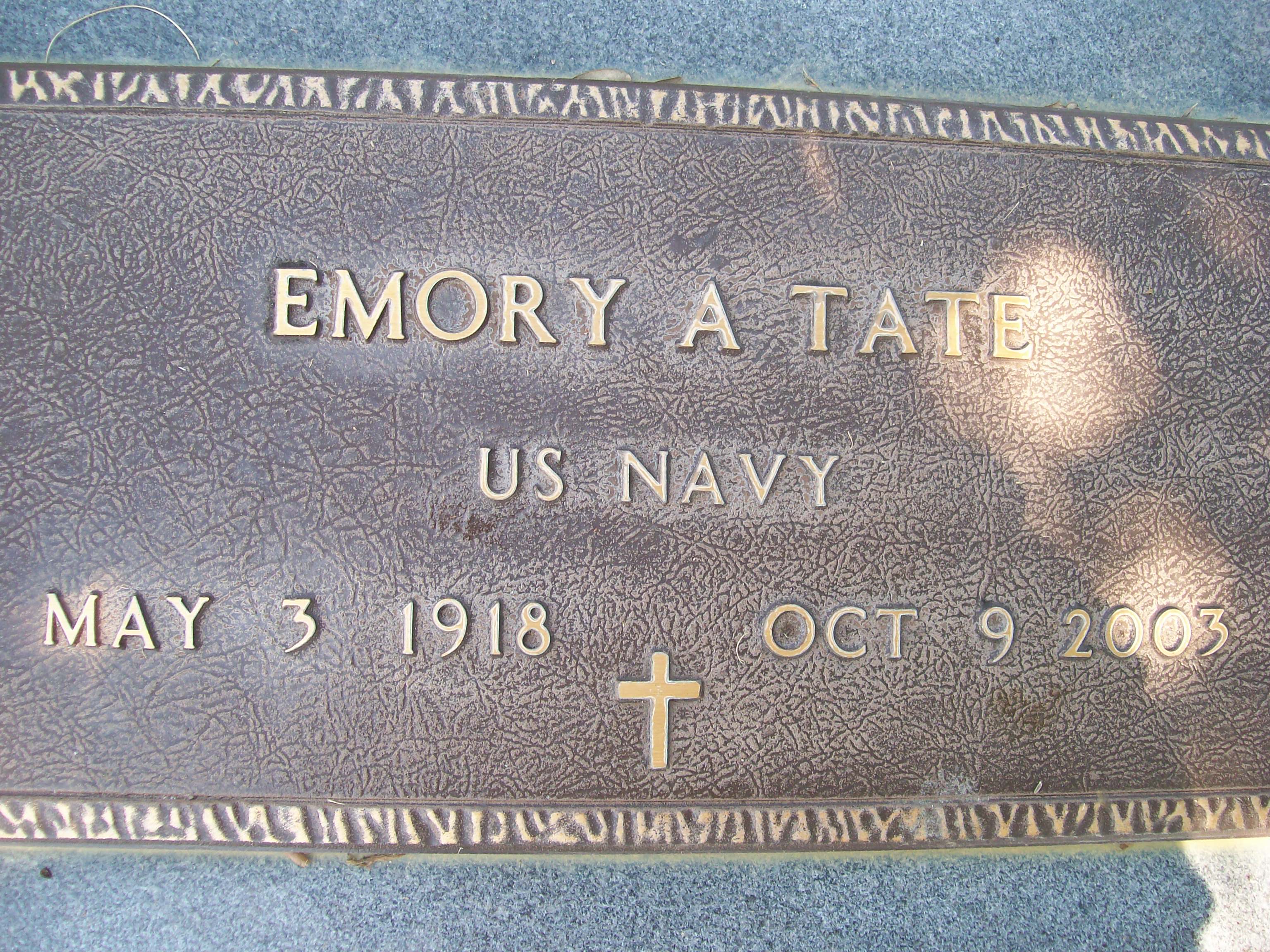Emory Andrew “E. A.” Tate (1918-2003) - Find a Grave Memorial
