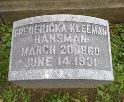 Fredericka H <I>Kleeman</I> Hansman 