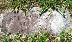 Betty <I>Watson</I> Benson 
