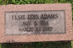 Elsie Lois <I>Crutsinger</I> Adams 