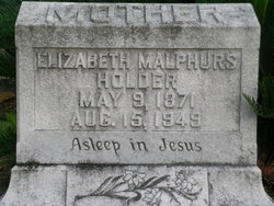 Joseph Ann Elizabeth “Lizzie” <I>Malphurs</I> Holder 