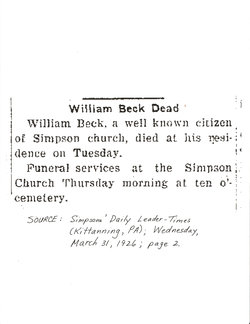 William M Beck 