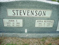 Anna <I>Russell</I> Stevenson 