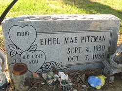 Ethel Mae <I>Horner</I> Pittman 
