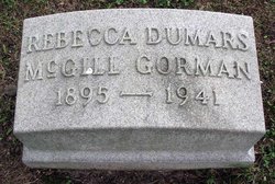 Rebecca <I>Dumars</I> McGill Gorman 