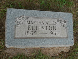 Martha Allen <I>Wilcoxson</I> Elliston 