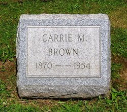 Caroline M “Carrie” <I>Cubitt</I> Brown 
