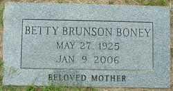 Betty <I>Brunson</I> Boney 