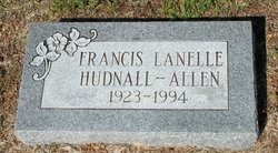 Francis Lanelle <I>Hudnall</I> Allen 