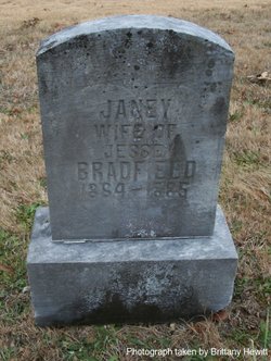 Eliza Jane “Janey” <I>Usrey</I> Bradfield 