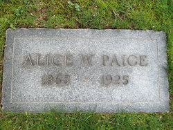 Alice W. <I>Higgins</I> Paige 