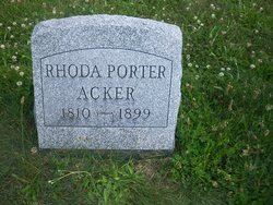 Rhoda Phoeba <I>Porter</I> Acker 