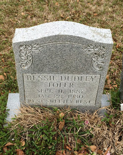 Bessie Lee <I>Dudley</I> Toler 