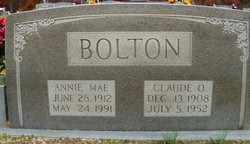 Annie Mae <I>Hunt</I> Bolton 