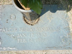 Alcie Bula <I>Clark</I> Bingman 