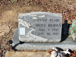 Annie Pearl <I>Moye</I> Burks 