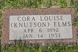 Cora Louise <I>Knutson</I> Elms 