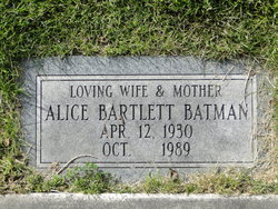 Alice <I>Bartlett</I> Batman 