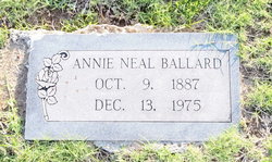 Annie Neal <I>Anderson</I> Ballard 
