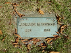 Adelaide F “Addie” <I>Morgan</I> Horton 