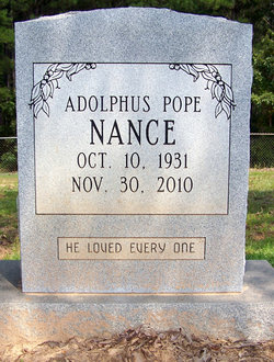 Adolphus Pope “Adolph” Nance 