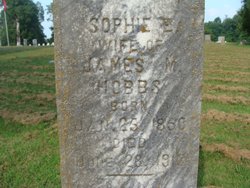 Sophia E <I>Miller</I> Hobbs 