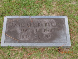 Annie Jane <I>Cheek</I> Baxley 