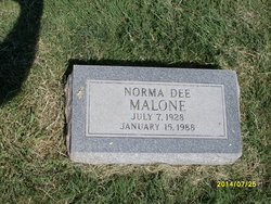 Norma Dee <I>Hall</I> Malone 