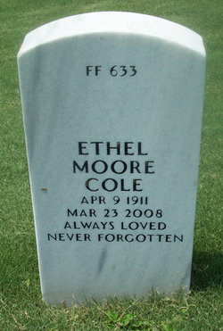 Ethel <I>Moore</I> Cole 