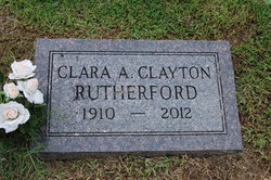 Clara <I>Allen</I> Clayton Rutherford 